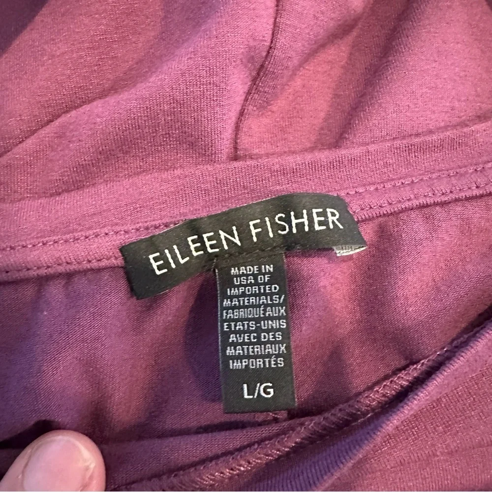 EILEEN FISHER Purple Short Sleeve Jersey Dress –‎ Size L - Picture 4 of 7